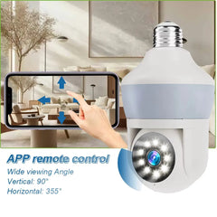 Tuya E27 Light Bulb Dual Screen WiFi Camera 5MP Indoor 5x Zoom PTZ Security Camera IR Color Night Vision Wireless Surveillance