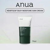 Korean Anua Heartleaf Silky Moisture Sun Cream SPF50+ Lightweight and Moisturizing Daily Facial Care Suncreen Products
