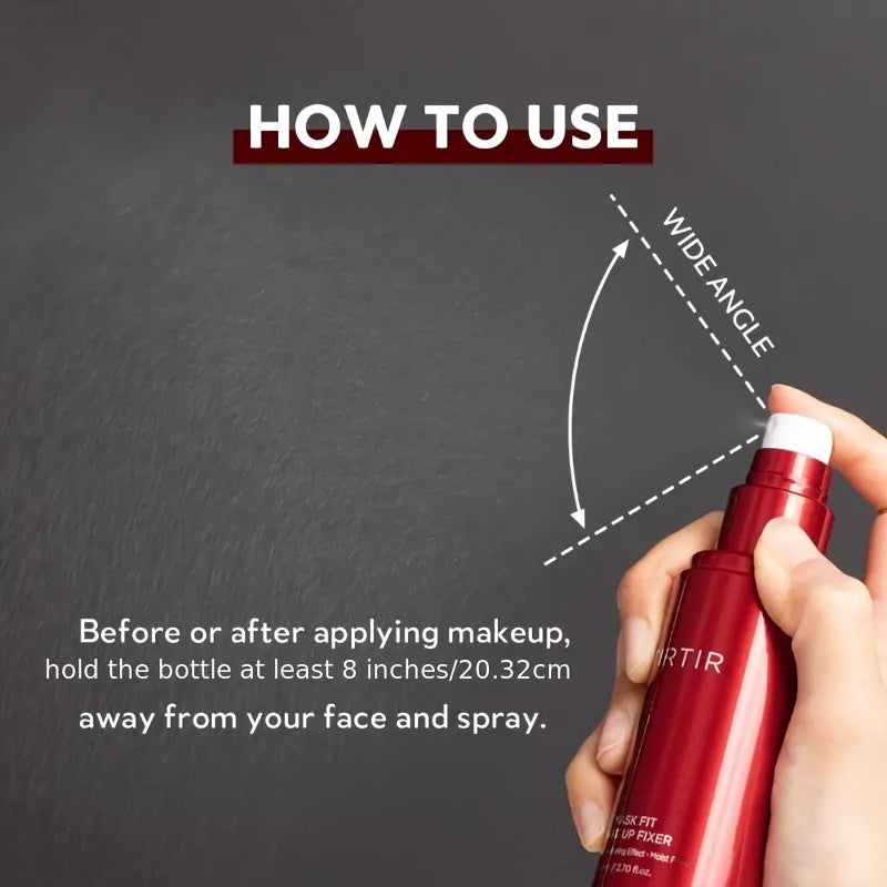 TIR Makeup Fixing Spray - 24-Hour Hold, Low-Oil Matte Finish, Nourishing & Non-Sticky, 80ml, Suitable for All Light Beige Shades, Makeup Fixing Spray, Matte Finish, Nonstick Formula, Skincare Benefit