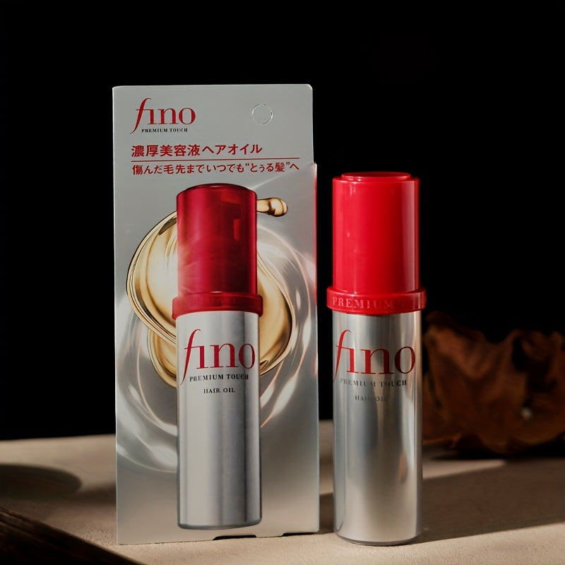 FINO Hair Oil - Nourishing & Smoothing Formula, Non-Greasy Lightweight Texture, Plant-Based Squalane & Glycerin, Unisex for All Hair Types, Moisturizing & Shine, Sleek Bottle Design, Glossy Finish, Plantbased Ingredients