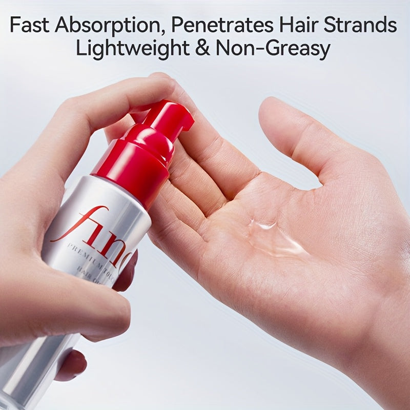 FINO Hair Oil - Nourishing & Smoothing Formula, Non-Greasy Lightweight Texture, Plant-Based Squalane & Glycerin, Unisex for All Hair Types, Moisturizing & Shine, Sleek Bottle Design, Glossy Finish, Plantbased Ingredients