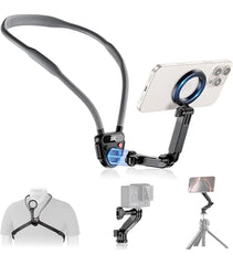 VRIG Magnetic Phone Holder W GoPro Interface POV Holder For Iphone 16 Android Magsafe Riding Fixed Neck Stand Tripod Accessories