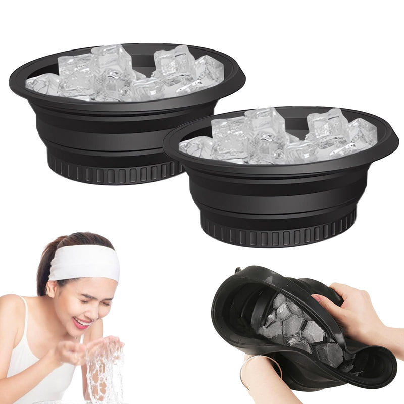 Silicone Foldable Face Ice Bath Bowl for Facials Plunge Dipping Skin Care Tool Home Travel Beauty Essential Multi Purpose Nursin