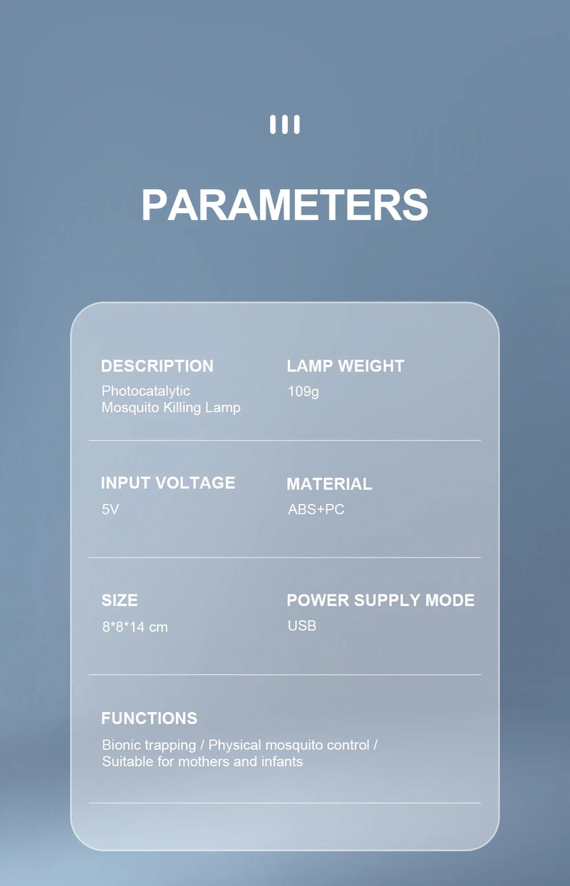 1 PC Electric Fly Bug Mosquito Insect Killer LED Light Trap Control Lamp Small Pest with USB Power Supply and Adapter
