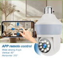 Tuya E27 Light Bulb Dual Screen WiFi Camera 5MP Indoor 5x Zoom PTZ Security Camera IR Color Night Vision Wireless Surveillance