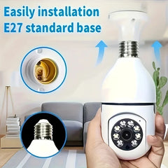 Ease Life APP-Light Bulb Security Cameras Outdoor Wireless WiFi Camera 5GHz, 360 Degree, E27 Light Socket Screw In Securi