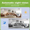 Tuya E27 Light Bulb Dual Screen WiFi Camera 5MP Indoor 5x Zoom PTZ Security Camera IR Color Night Vision Wireless Surveillance