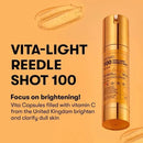 Korean Vita Light Reedle Shot 100 Serum Vitamin C E Capsules Brightening Hydrating Sensitive Skin Care 50ml