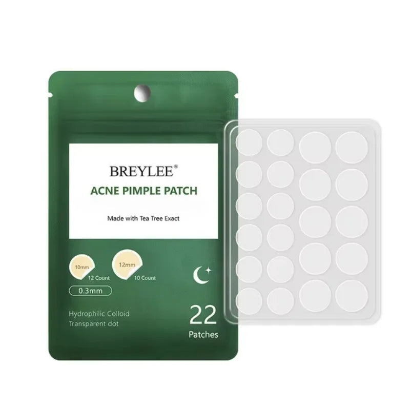 BREYLEE Invisible Acne Pimple Patch Made with Tea Tree Exact Waterproof Breathable 22 Patches Acne Pimple Covering Sticker