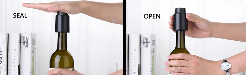 Vacuum Wine Bottle Stopper Sealed Storage Vacuum Memory Wine Stopper Push Style Bar Tools Barware Reusable Wine Cork