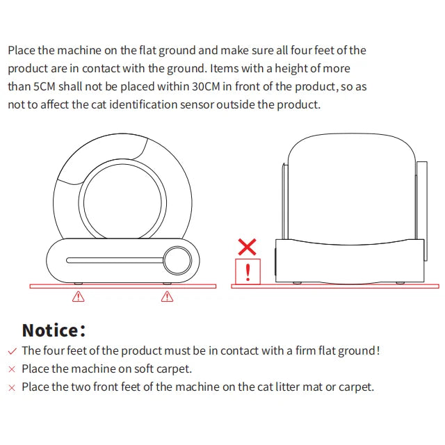Smart Cat Litter Box Fully Automatic Large Capacity Cat Litter Box Semi-enclosed Smart Cat Toilet APP Remote Control