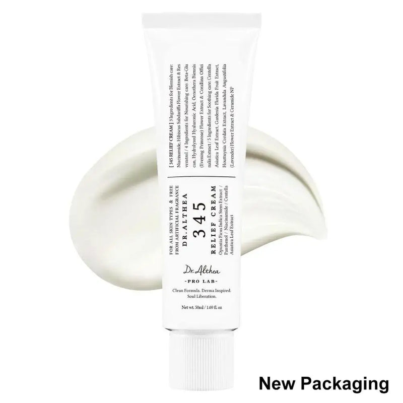 345 Relief Barrier Cream Daily Face Moisturizer Soothing Recovery Moisturizing Reduce Redness Brightening Even Skin Tone 50g