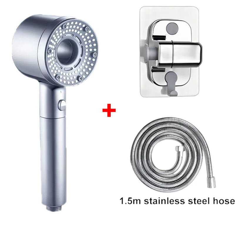 5 Mode Adjustable Shower Head Large Flow Filter Showerhead High Pressure Water Saving Mixer Shower Nozzle Bathroom Accessories