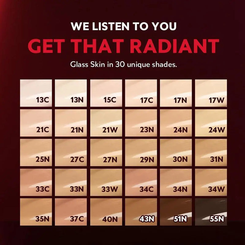 Red Air Cushion Foundation Lightweight Natural Long-lasting Coverage Moisturizing Concealer Whitening Women Base Makeup