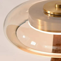 Retro Style Floor Lamp Wooden French Desk Lamp for Bedroom Living Room Study Room Hotel Bedside Table Lamp Glass Table Light