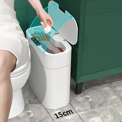 Smart sensor trash can for home use, bedroom with lid, bathroom, anti-odor, bedroom and living room