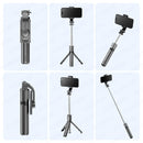 Bluetooth Selfie Stick Tripod Desktop Stand, Phone Holder, Wireless Remote Shutter, for iPhone Android, Option with Fill Light