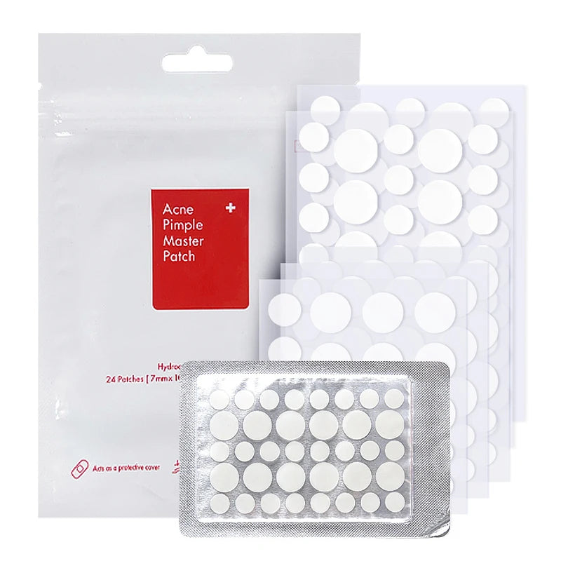 24pcs/36pcs Round Hydrogel Invisible Acne Sticker Skin Care Sticker Makeup Tool