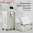 Mixi New Aluminum Frame Suitcase Carry On Rolling Luggage with USB Port Boarding Cabin Cup and Phone Holder 20 24 Inch
