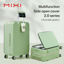 Mixi New Aluminum Frame Suitcase Carry On Rolling Luggage with USB Port Boarding Cabin Cup and Phone Holder 20 24 Inch