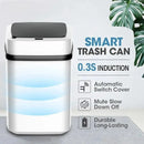 Bin 13L Bathroom Touch In The Toilet Garbage Bucket Waste Bins Dustbin Smart Trash Can Kitchen