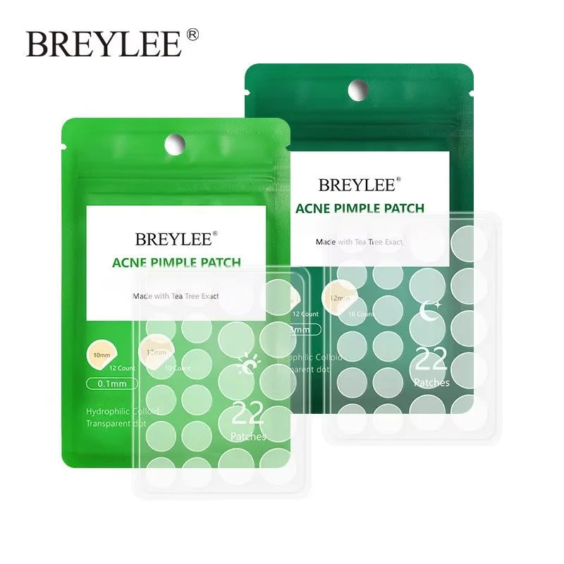 BREYLEE Invisible Acne Pimple Patch Made with Tea Tree Exact Waterproof Breathable 22 Patches Acne Pimple Covering Sticker