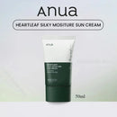 Korean Anua Heartleaf Silky Moisture Sun Cream SPF50+ Lightweight and Moisturizing Daily Facial Care Suncreen Products