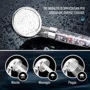 New 3 Functions High Pressure SPA Shower Head Water Saving Handheld Rainfall Bathroom Accessories Anion Filter Shower