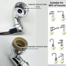1080° Rotatable Extension Faucet Sprayer Head 2 Spray Modes Universal Bathroom Tap Extend Adapter Aerator