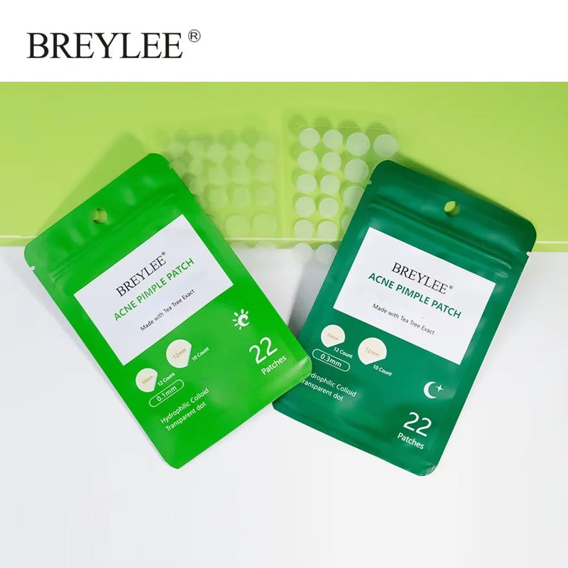 BREYLEE Invisible Acne Pimple Patch Made with Tea Tree Exact Waterproof Breathable 22 Patches Acne Pimple Covering Sticker