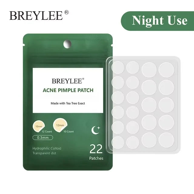 BREYLEE Invisible Acne Pimple Patch Made with Tea Tree Exact Waterproof Breathable 22 Patches Acne Pimple Covering Sticker