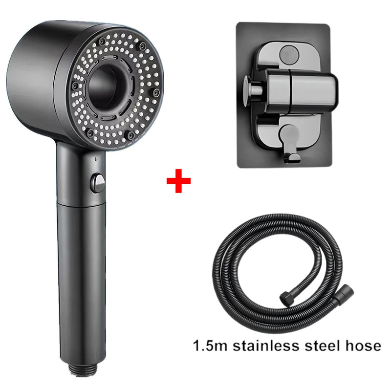 5 Mode Adjustable Shower Head Large Flow Filter Showerhead High Pressure Water Saving Mixer Shower Nozzle Bathroom Accessories