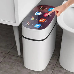 Smart sensor trash can for home use, bedroom with lid, bathroom, anti-odor, bedroom and living room