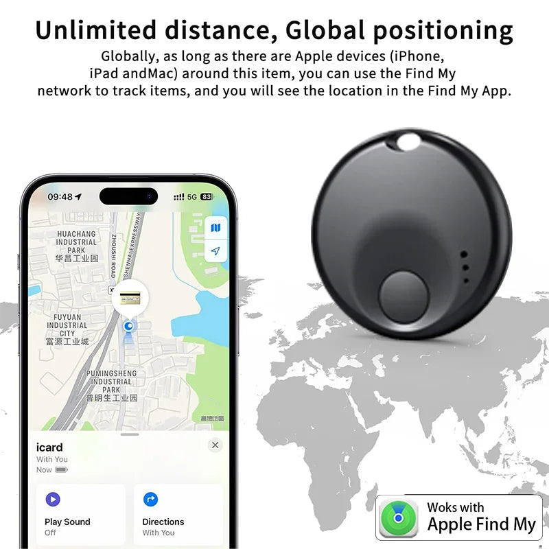 Anti-lose Tracker Smart Tag for Apple Airtag Replacemen via Find My Tracker For Luggage IOS MFi Key Finder