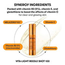 Korean Vita Light Reedle Shot 100 Serum Vitamin C E Capsules Brightening Hydrating Sensitive Skin Care 50ml