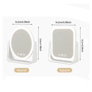 3 Colors LED Makeup Mirror Smart Eversible Dimmable Touch Screen Cosmetic Mirrors Electric Rotatable Makeup Beauty for Tabletop