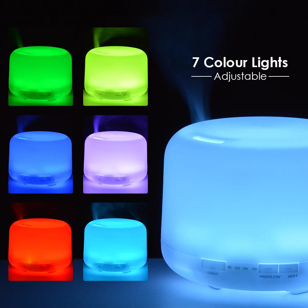 Air Humidifier Essential Oil Diffuser 300ML 500ML 1000ML With Lights Remote Control Ultrasound Electric Aromatherapy Diffuser