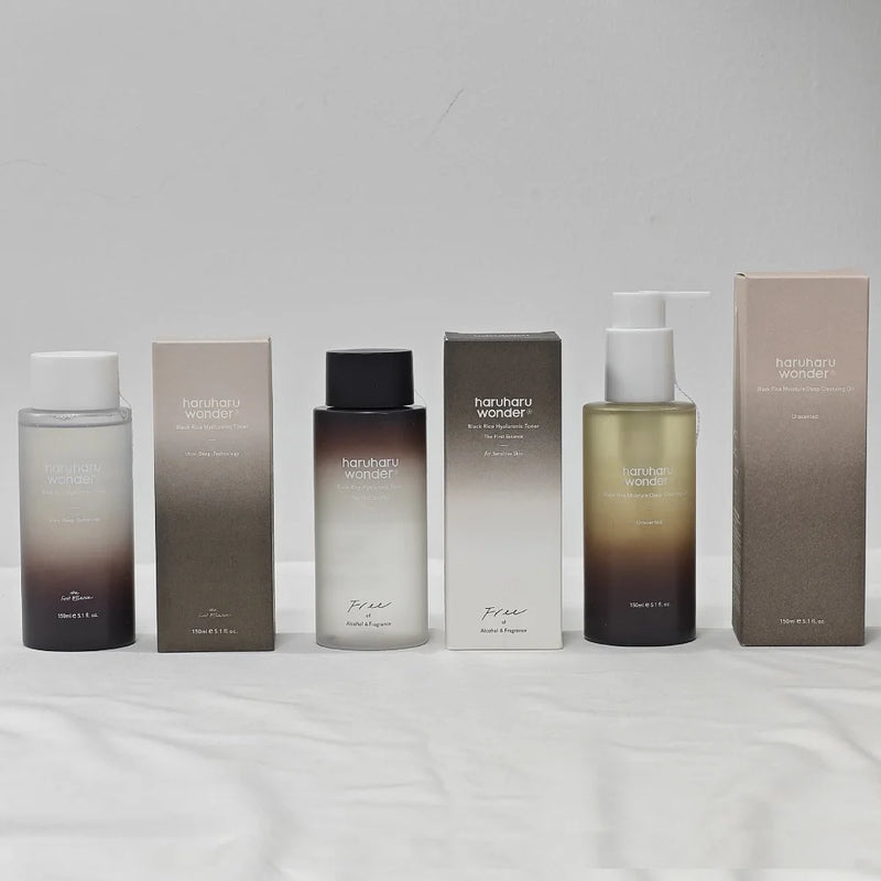 Korean Haruharu Black Rice Hyaluronic Acid Toner/Cleansing Oil Korean Acid Toner Facial Moisturizing Soothing Beauty Skin Care