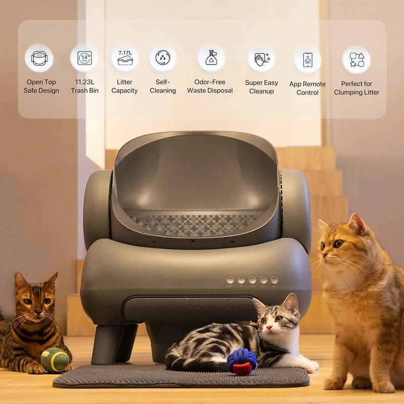 Pet Box Automatic Cat Litter Box Self Cleaning Cat Toilet Yibao Intelligent Pet Litter Bowl Automatic Large Toilet 2024