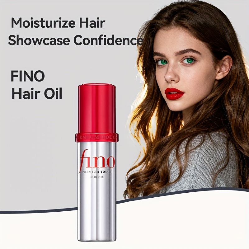 FINO Hair Oil - Nourishing & Smoothing Formula, Non-Greasy Lightweight Texture, Plant-Based Squalane & Glycerin, Unisex for All Hair Types, Moisturizing & Shine, Sleek Bottle Design, Glossy Finish, Plantbased Ingredients