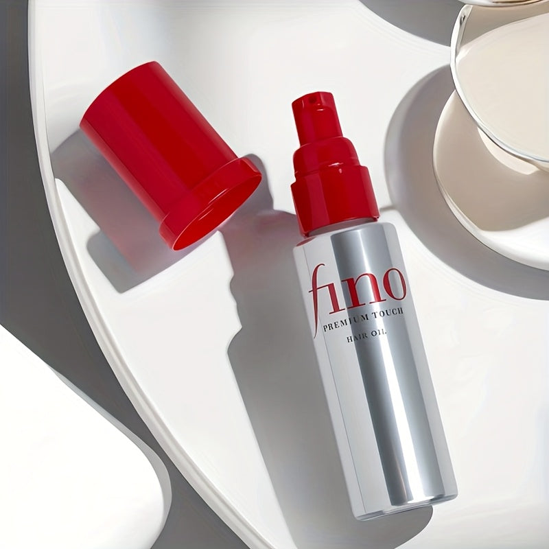 FINO Hair Oil - Nourishing & Smoothing Formula, Non-Greasy Lightweight Texture, Plant-Based Squalane & Glycerin, Unisex for All Hair Types, Moisturizing & Shine, Sleek Bottle Design, Glossy Finish, Plantbased Ingredients