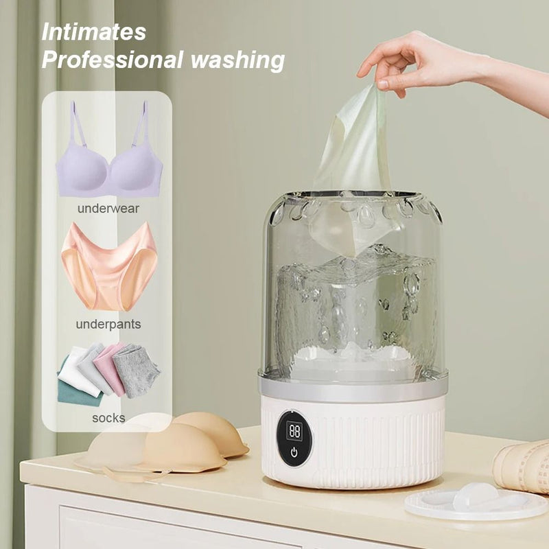 Wireless washing machine portable underwear cleaner 1L mini Socks Washing Machine Dehydratable Laundry Bucket